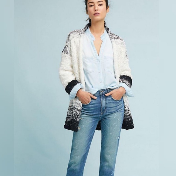 Anthropologie Sweaters - AKEMI + KIN 🌕  Anthropologie White Black Cardigan